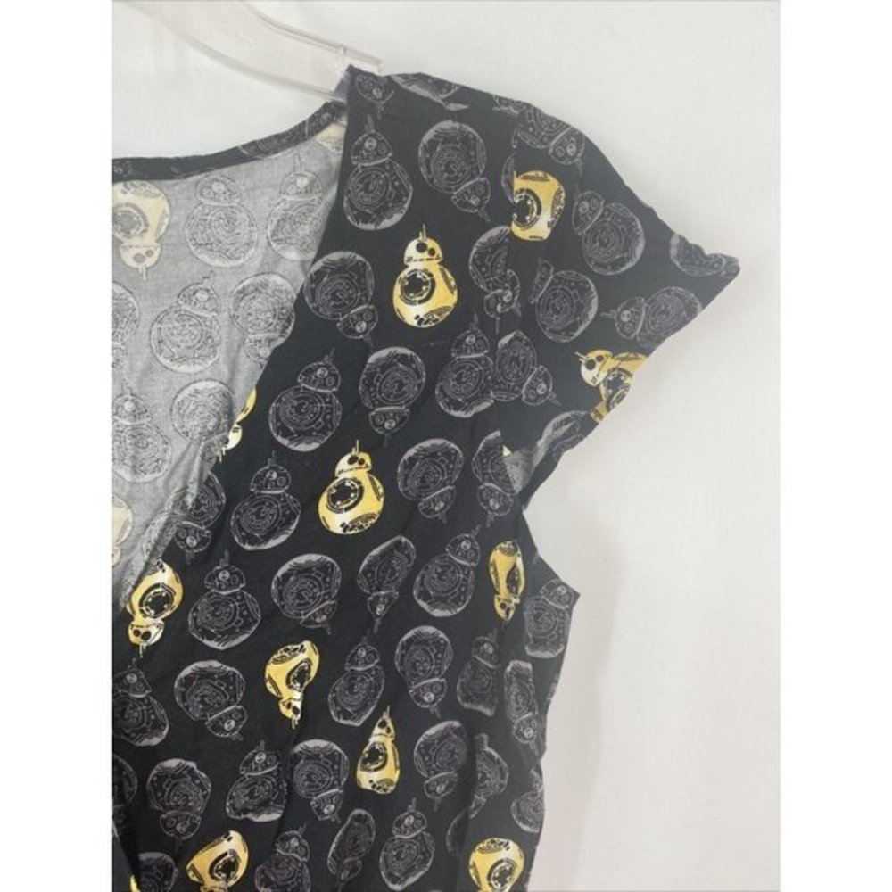Her Universe Black Star Wars Rayon Space Galaxy Jumsuit Romper Size Small - Picture 3 of 6